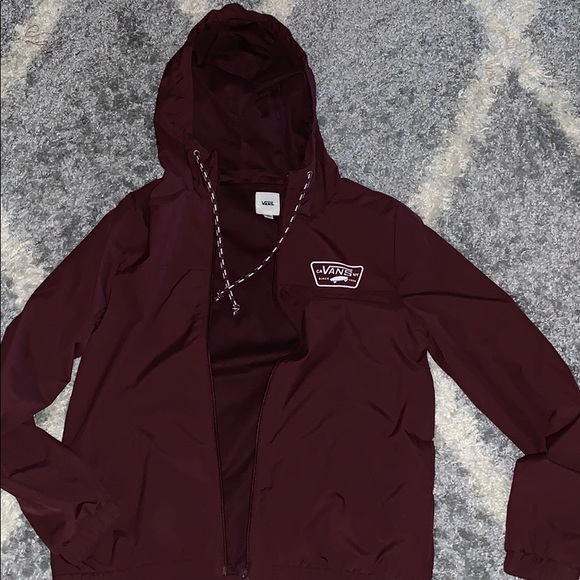 Vans maroon windbreaker Clearance